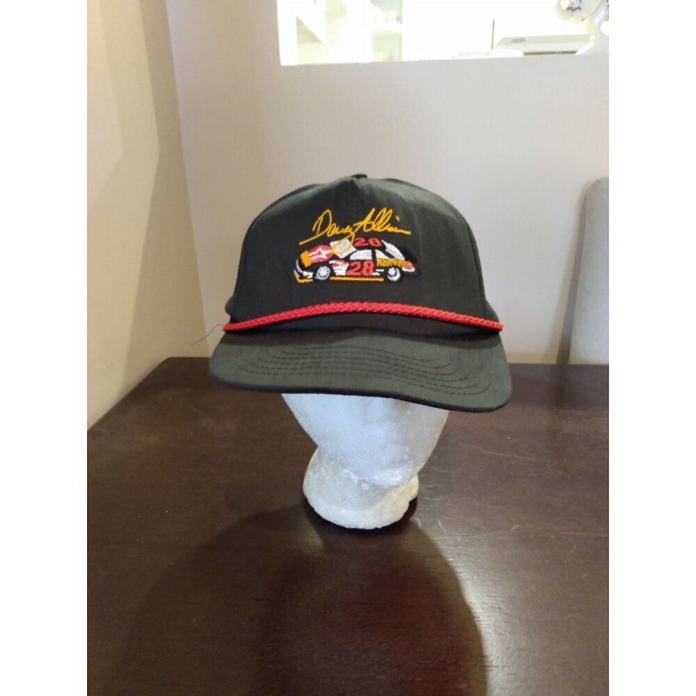 Vintage NASCAR Davey Allison Snapback Hat #28 Texaco Havoline Made In USA - Picture 1 of 7